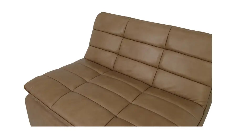 Lino Slipper Chair Tan Leather by Moe's Home at Eve Furniture