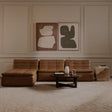 Lino Tan Leather Armless Modular Sofa by Moe's Home at Eve Furniture