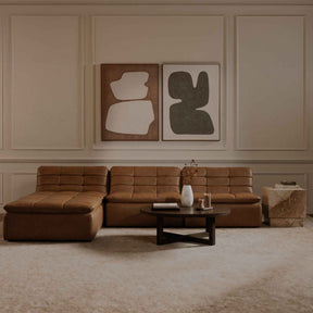 Lino Tan Leather Armless Modular Sofa by Moe's Home at Eve Furniture