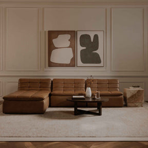 Lino Tan Leather Lounge Modular Sectional by Moe's Home at Eve Furniture