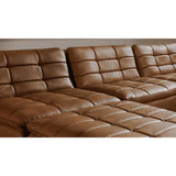 Lino Tan Leather Ottoman by Moe's Home at Eve Furniture