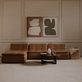 Lino Tan Leather Ottoman by Moe's Home at Eve Furniture