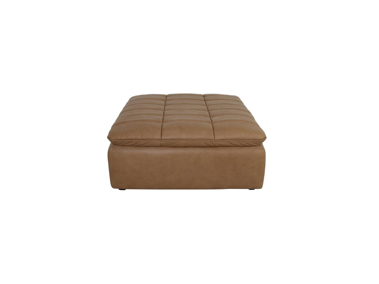 Lino Tan Leather Ottoman by Moe's Home at Eve Furniture