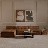 Lino Tan Leather Slipper Chair by Moe's Home at Eve Furniture