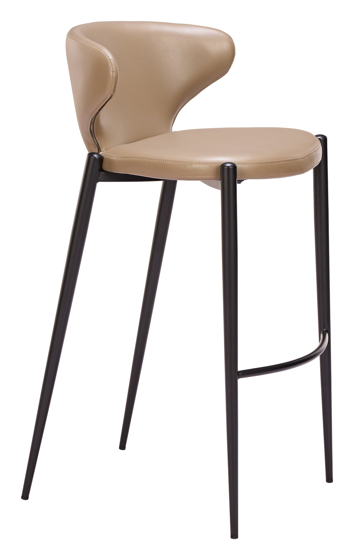 Lino Taupe Barstool (Set of 2) by Zuomod at Eve Furniture