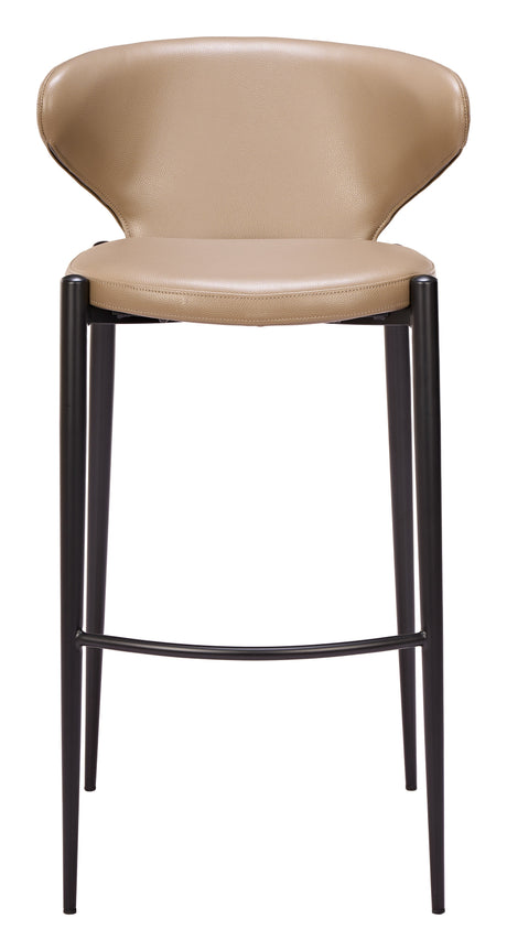 Lino Taupe Barstool (Set of 2) by Zuomod at Eve Furniture