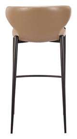 Lino Taupe Barstool (Set of 2) by Zuomod at Eve Furniture