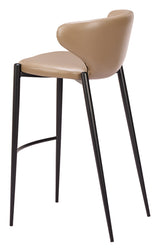 Lino Taupe Barstool (Set of 2) by Zuomod at Eve Furniture