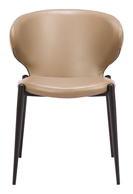 Lino Taupe Dining Chair (Set of 2) by Zuomod at Eve Furniture