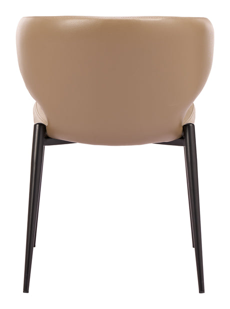 Lino Taupe Dining Chair (Set of 2) by Zuomod at Eve Furniture