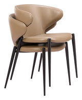 Lino Taupe Dining Chair (Set of 2) by Zuomod at Eve Furniture