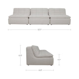 Lino Textured Oat Armless Modular Sofa by MOES at Eve Furniture