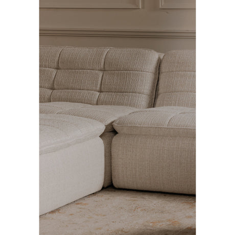 Lino Textured Oat Armless Modular Sofa by MOES at Eve Furniture
