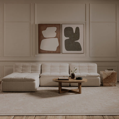 Lino Textured Oat Armless Modular Sofa by MOES at Eve Furniture