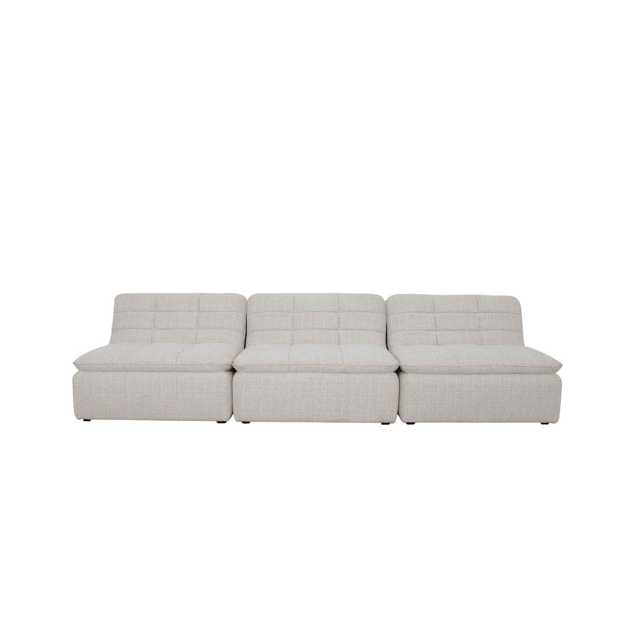 Lino Textured Oat Armless Modular Sofa by Moe's Home at Eve Furniture