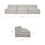 Lino Textured Oat Armless Modular Sofa by Moe's Home at Eve Furniture