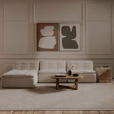 Lino Textured Oat Armless Modular Sofa by Moe's Home at Eve Furniture