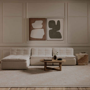 Lino Textured Oat Armless Modular Sofa by Moe's Home at Eve Furniture
