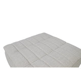 Lino Textured Oat Ottoman by Moe's Home at Eve Furniture