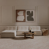 Lino Textured Oat Ottoman by Moe's Home at Eve Furniture