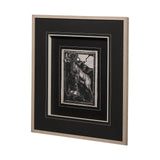 Linocut I by Mercana Studio a Hand Embellished Textured Framed Art Print Matted under Glass by Mercana at Eve Furniture