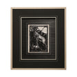 Linocut I by Mercana Studio a Hand Embellished Textured Framed Art Print Matted under Glass by Mercana at Eve Furniture