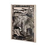 Linocut I (Ram) by Mercana Studio a Hand Embellished Textured Canvas by Mercana at Eve Furniture