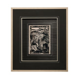 Linocut II by Mercana Studio a Hand Embellished Textured Framed Art Print Matted under Glass by Mercana at Eve Furniture