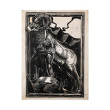 Linocut II (Goat) by Mercana Studio a Hand Embellished Textured Canvas by Mercana at Eve Furniture