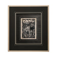 Linocut III by Mercana Studio a Hand Embellished Textured Framed Art Print Matted under Glass by Mercana at Eve Furniture