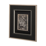 Linocut IV by Mercana Studio a Hand Embellished Textured Framed Art Print Matted under Glass by Mercana at Eve Furniture