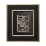 Linocut IV by Mercana Studio a Hand Embellished Textured Framed Art Print Matted under Glass by Mercana at Eve Furniture