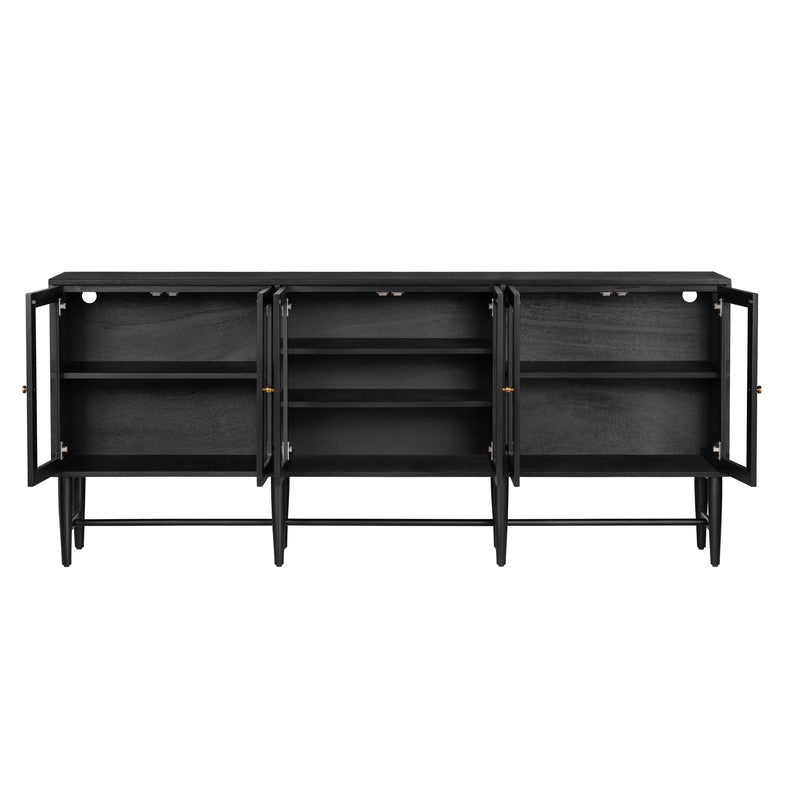 Linsey Black Sideboard by Crestview at Eve Furniture