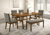 Linus Brown/Gray Dining Room Set by Crown Mark at Eve Furniture