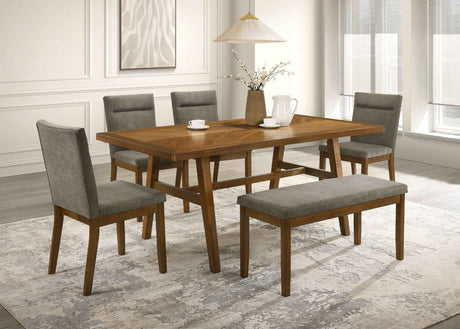 Linus Brown/Gray Dining Room Set by Crown Mark at Eve Furniture
