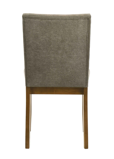 Linus Brown/Gray Side Chair, Set of 2 by Crown Mark at Eve Furniture