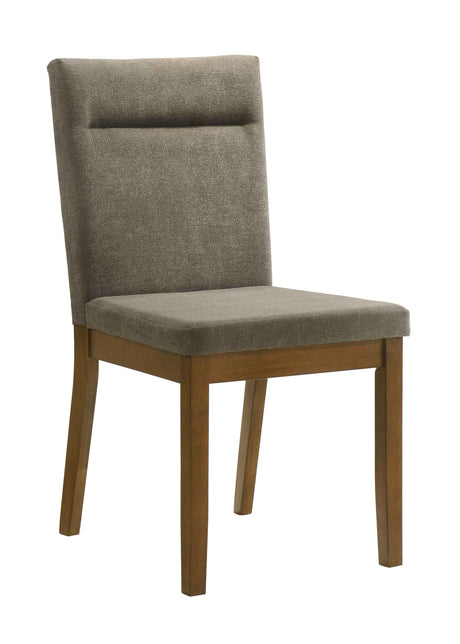 Linus Brown/Gray Side Chair, Set of 2 by Crown Mark at Eve Furniture