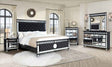 Linz Black Velvet King Bedroom Set by Happy Homes at Eve Furniture