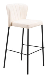 Linz Cream Barstool (Set of 2) by Zuomod at Eve Furniture
