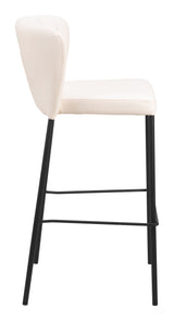 Linz Cream Barstool (Set of 2) by Zuomod at Eve Furniture