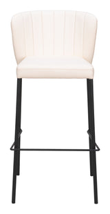 Linz Cream Barstool (Set of 2) by Zuomod at Eve Furniture