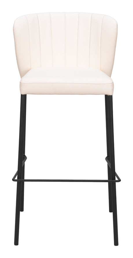 Linz Cream Barstool (Set of 2) by Zuomod at Eve Furniture