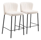 Linz Cream Counter Stool (Set of 2) by Zuomod at Eve Furniture