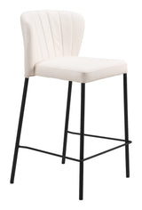 Linz Cream Counter Stool (Set of 2) by Zuomod at Eve Furniture