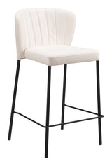 Linz Cream Counter Stool (Set of 2) by Zuomod at Eve Furniture