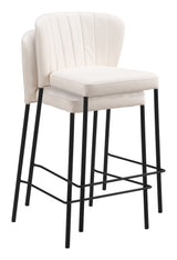 Linz Cream Counter Stool (Set of 2) by Zuomod at Eve Furniture