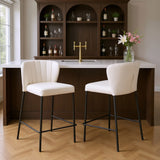 Linz Cream Counter Stool (Set of 2) by Zuomod at Eve Furniture
