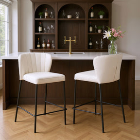 Linz Cream Counter Stool (Set of 2) by Zuomod at Eve Furniture