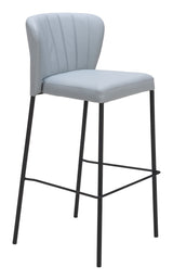 Linz Gray Barstool (Set of 2) by Zuomod at Eve Furniture