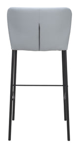 Linz Gray Barstool (Set of 2) by Zuomod at Eve Furniture